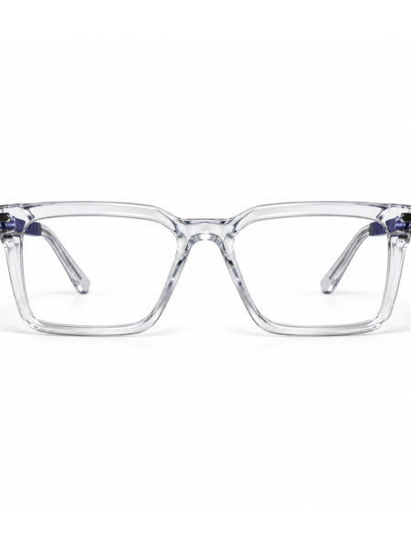 Crystal Clear Rectangle Eyeglasses — front view