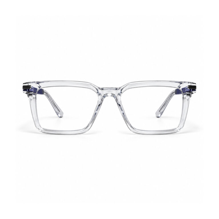Crystal Clear Rectangle Eyeglasses — front view