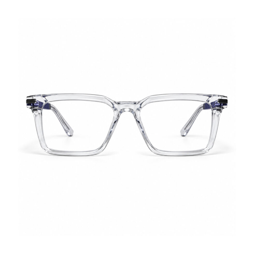 Crystal Clear Rectangle Eyeglasses — front view