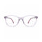 Transparent Lavender Cat-Eye Eyeglasses — front view