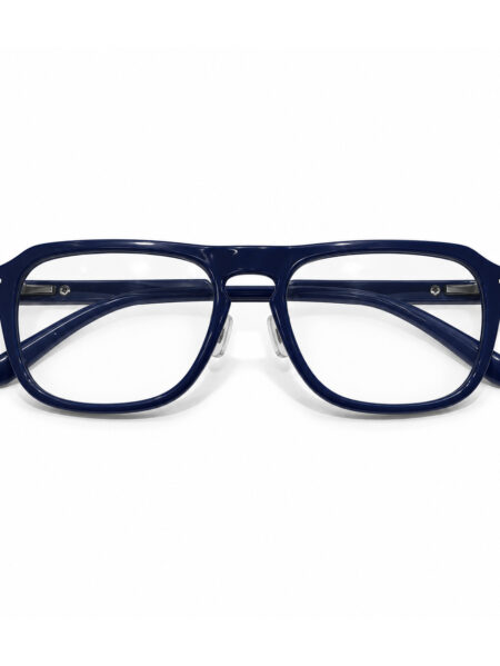 Navy Blue Double-Bridge Aviator Eyeglasses — front view