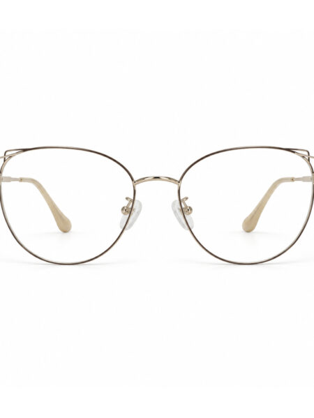 Gold-Tone Cat-Eye Eyeglasses — front view