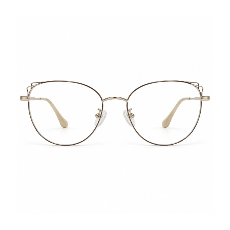 Gold-Tone Cat-Eye Eyeglasses — front view