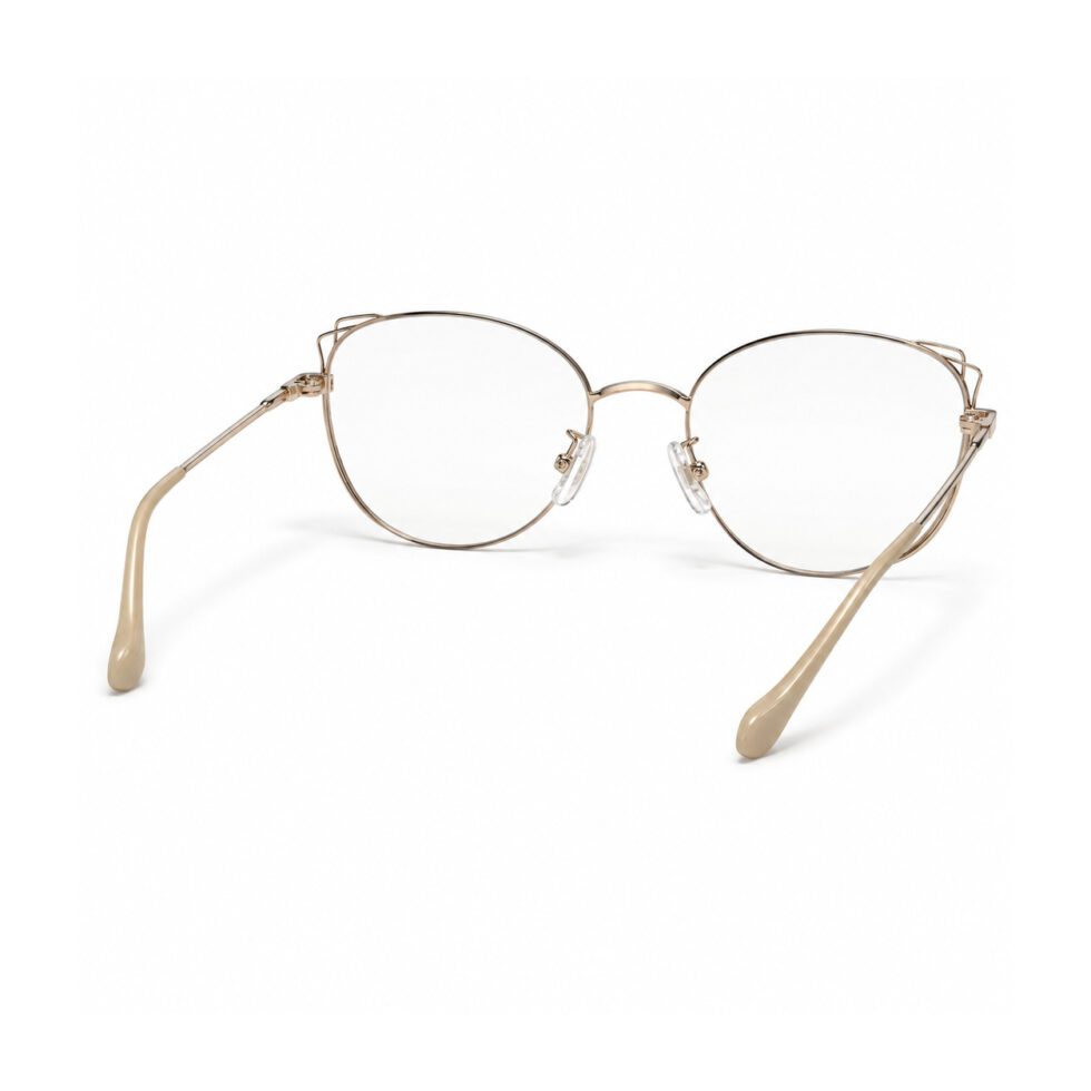 Gold-Tone Cat-Eye Eyeglasses — rear view