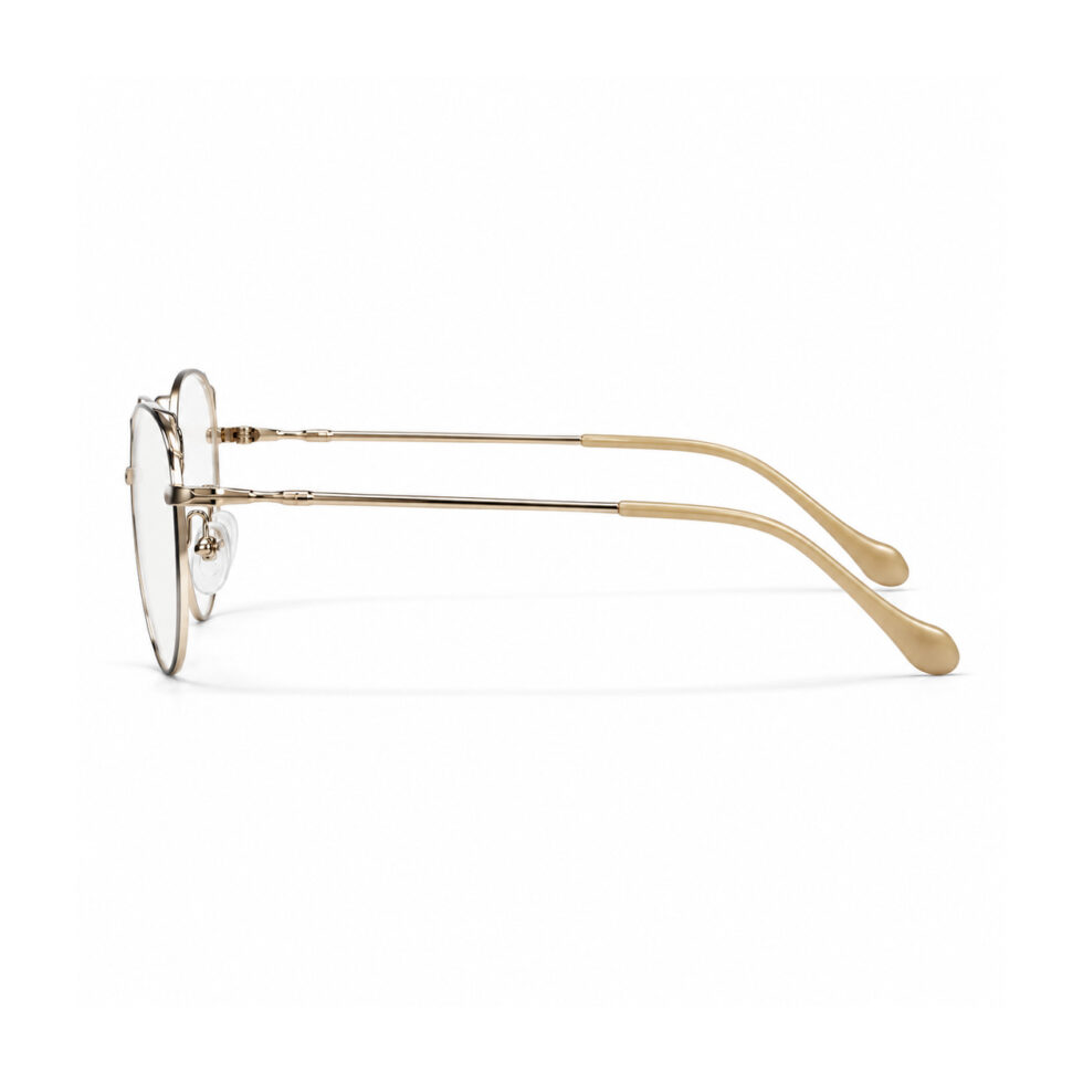 Gold-Tone Cat-Eye Eyeglasses — side profile
