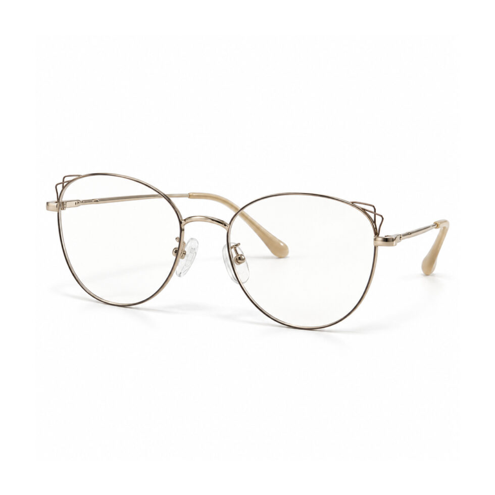 Gold-Tone Cat-Eye Eyeglasses — additional angled view