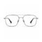 Silver-Tone Double-Bridge Aviator Eyeglasses — front view