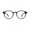 Deep Navy Round Eyeglasses — front view