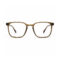 Transparent Brown Square Eyeglasses — front view