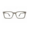 Matte Grey Square Eyeglasses – front view