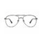 Gunmetal Double Bridge Aviator Eyeglasses – front view