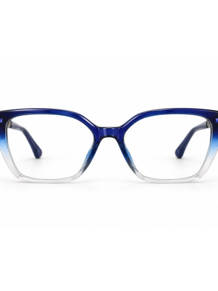 Blue Gradient Cat Eye Eyeglasses – front view