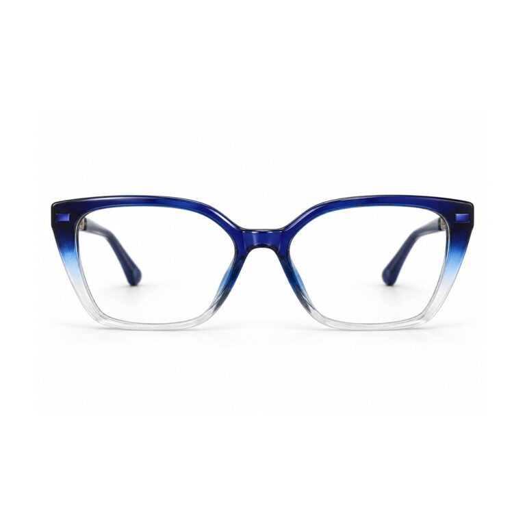 Blue Gradient Cat Eye Eyeglasses – front view