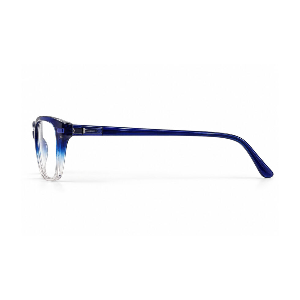 Blue Gradient Cat Eye Eyeglasses – side view