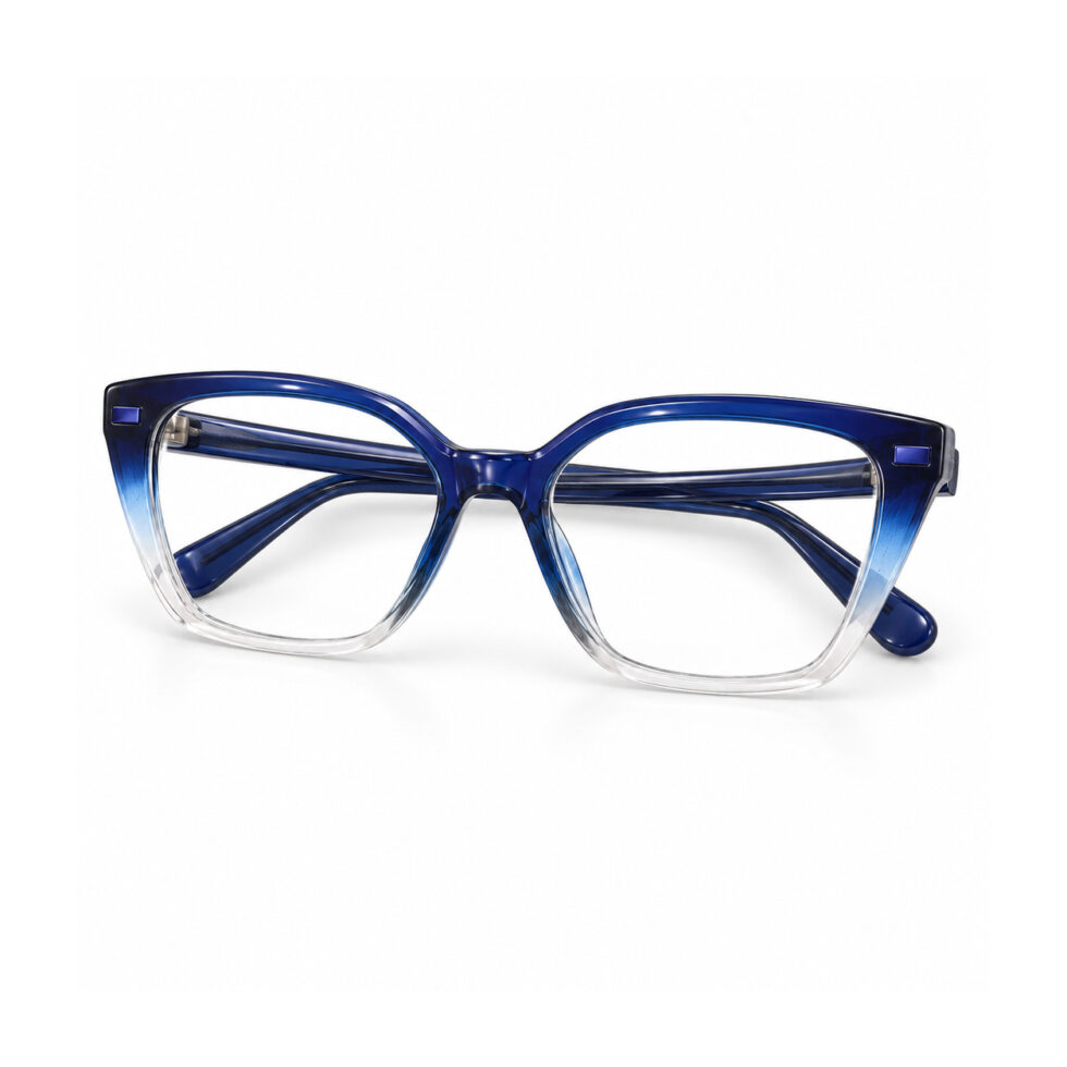 Blue Gradient Cat Eye Eyeglasses – alternate angle