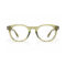 Transparent Olive Round Eyeglasses – front view