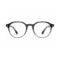 Black to Olive Gradient Round Eyeglasses – front view