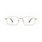 Gold and Silver Rectangle Eyeglasses – front view