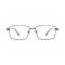 Gunmetal and Silver Rectangle Eyeglasses – front view